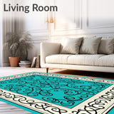 Classic Vine Scroll Framework Decorative Artistic Distinctive (Blue)