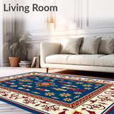 Classic Ballet Nutcracker Scene with Interlocking Starburst Motifs(Blue)