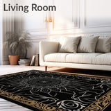 Bewitching Cobweb Symmetrical Tapestry Semicircular(Black)