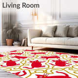 Whiskered Holiday Mischief with Illuminated Playful Feline Illustrations(Red)