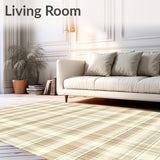 Adelaide Modern Checkerboard Shag Area Beige Tones(Beige)