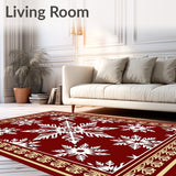 Festive Snowflake Medallion Accent with Gold and Highlights(Red)