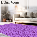 Elegant Swirl Abstract Modern Chic Fuzzy Sophisticated Stylish(Purple)