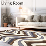 Chevron Wave with Zigzag Design(Brown)