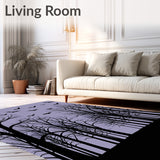 Haunted Forest with Shadowy Bats and Gnarled Trees(Purple)