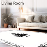 Enchanted Winter Wonderland Decorative Floor(Black)