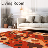 Abstract Animal Inspired Design with Spotted and Bold Color Blocking(Brown)