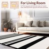 Timeless Contrast Linear Weave Farmhouse Inspired Home Accent(Beige)