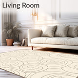 Interlocking Maze Motif with Subtle Contoured Accents (Ivory)