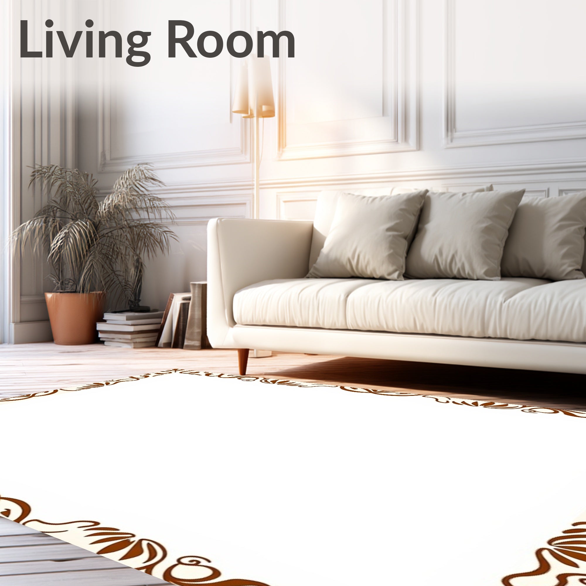 Inspired Seashell Nautical Wave Border Decorative (Brown) - ODIKA