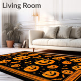Halloween Spooktacular Area Carpet(Orange)