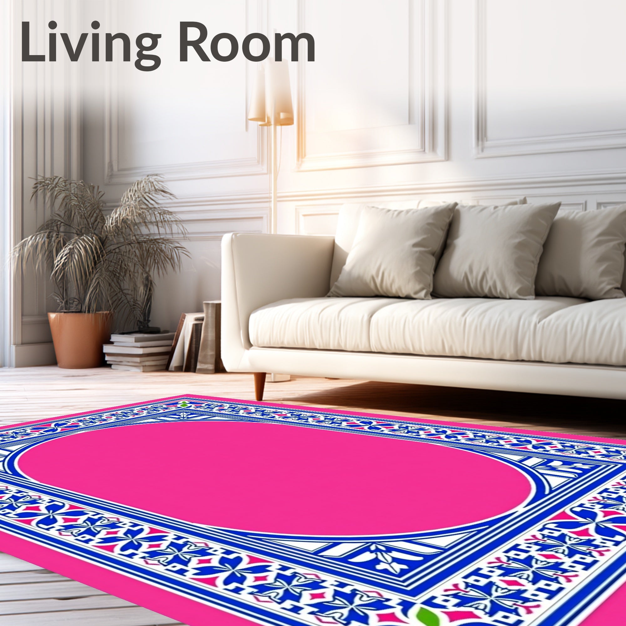 Tile Mosaic Inspired Hallway Protection (Pink) - ODIKA