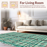 Ultra Soft Area Rug, Non Slip, Stain Resistant, Washable Area Rugs for Living Room, Bedroom, Retro Greek Key Meander(Beige)