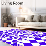 Classic Checkerboard with Dynamic Accents (Blue)