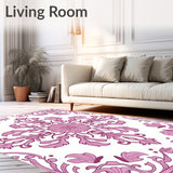 Floral Medallion Cascade with Delicate Petal Mosaic and Art Nouveau Flourish(Pink)