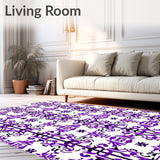 Optical Illusion Tiled Motif with Vintage Pop Art Influence (Purple)