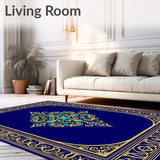 Classical Damask Nouveau Swirl Palatial Elegant Treasure(Blue)