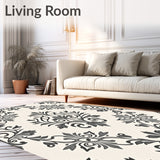 Damask Vine Motif with Eroded Heritage Styling(Beige)