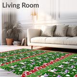 Whimsical Cane Stripe Design with Playful Cluster Accents(Green)