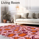 Thanksgiving Harvest Bounty Maple Leaf Pumpkin Low Profile(Pink)