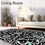 Byzantine Palace Vinework with Inspired Floral Scrolls(Black)