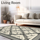 Deren Artisan Crafted Boho Chic Area with Geometric Diamond(Beige)