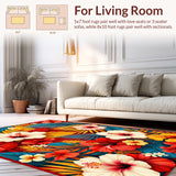 Striking Colorful Abstract Design(Red)