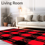 Heritage Lumberjack Interlocking Plaid Grid Design(Red)