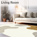 Modern Abstract Flowing Area Beige Cream Pet Friendly Non Shedding(Beige)