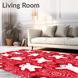 Jolly Frosty Wonderland Decorative Seasonal Entrance Pathway(Red)