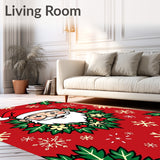 Jolly Saint Nick Holiday Floor Decoration With Festive Trim(Red)
