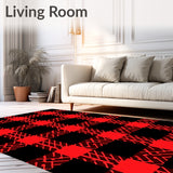 Xmas Gingham Style with Traditional Crosshatch Design(Red)