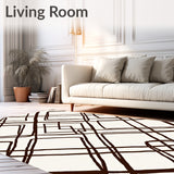 Countryside Crisscross Checkered Diagonal Grid Tapestry(Brown)