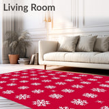 Festive Snowflake Holiday Wonderland Enchanted Winter Path(Red)