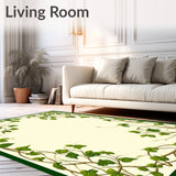 Verdant Garden Accent with Boho Inspired Botanical Motifs(Green)