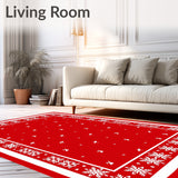 Festive Reindeer Wonderland Holiday Decorative Accent(Red)