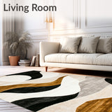 Barista Brew Abstract Area Mocha Swirl Collection(Beige)