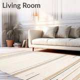 Contemporary Beige Area With Minimalist Linear Design For Patio(Beige)