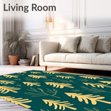 Nordic Pine Forest with Whispering Leaf Motifs(Gold)