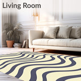 Rhythmic Wave Motif Imogene Fade Resistant Collection(Beige)