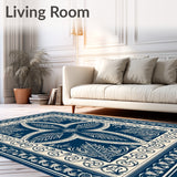 Victorian Amber Thistle with Latticework and Delicate Leaf Filigree(Blue)