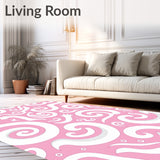 Luxurious Cloud Swirl With Curved Motifs (Pink) - ODIKA