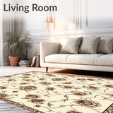 Timeless Beige with Classic Floral Motif(Beige)