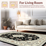 Striking Black and Ivory Trellis(Black)