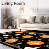 Pumpkin Patch Round with Whimsical Halloween Theme(Orange)