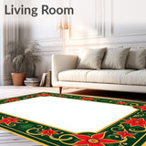 Christmas Tapestry Vintage Holiday Medallion Floor Covering(Green)
