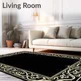 Baroque Scrollwork Majesty Palatial Grandeur Decorative Embellishment(Black)