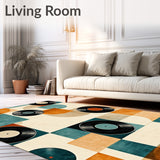 Boho Record Vinyl Album with Geometric Accents(Black)