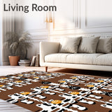 Buffalo Plaid Pumpkin Mushroom Harvest Countryside(Brown)