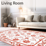 Artisan Scroll with Decorative Leaf Motifs Lightweight(Red)